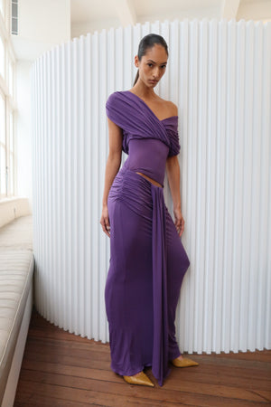 Yasmin Off-Shoulder Maxi Dress – BENNI