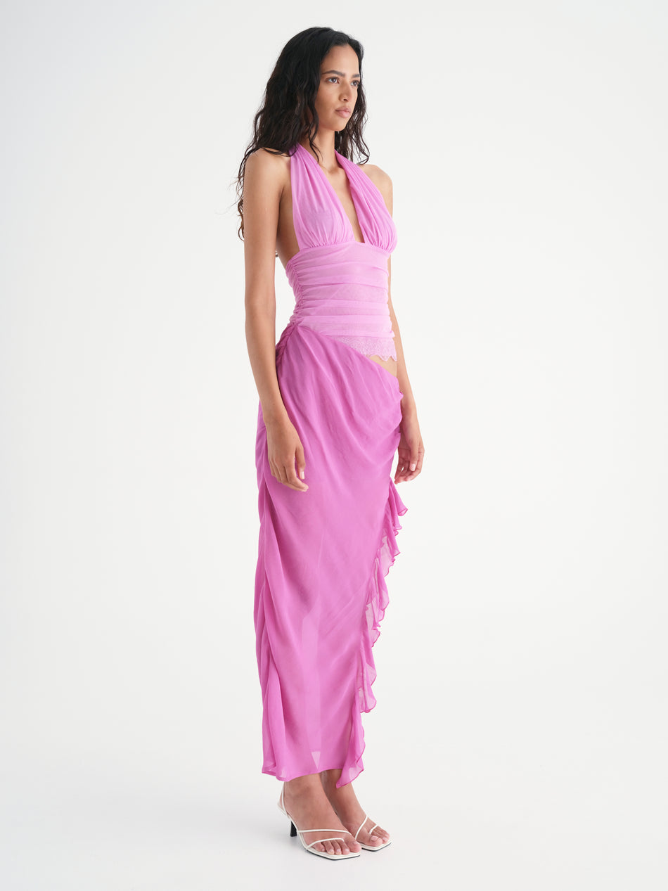 Benni - Penelope Halter Neck Maxi Dress