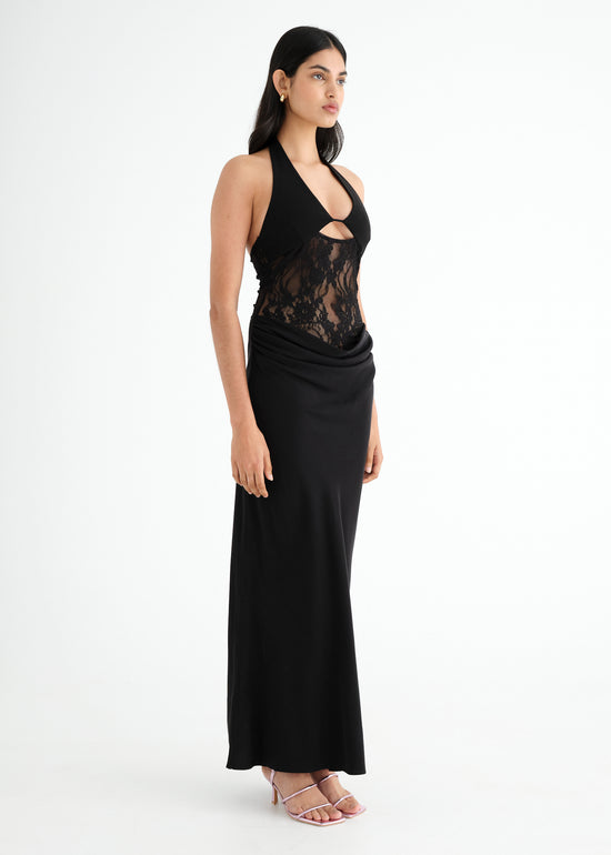 Benni - Gina Halter Dress Black