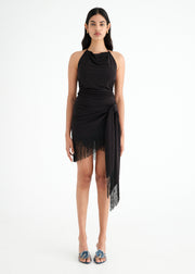 Carolina Fringe Halter Dress