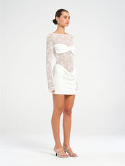 White Lace Mini Dress with Bralette