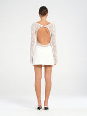 White Lace Mini Dress with Bralette