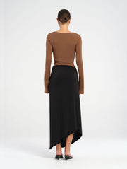 Brown Long Sleeved Bodysuit