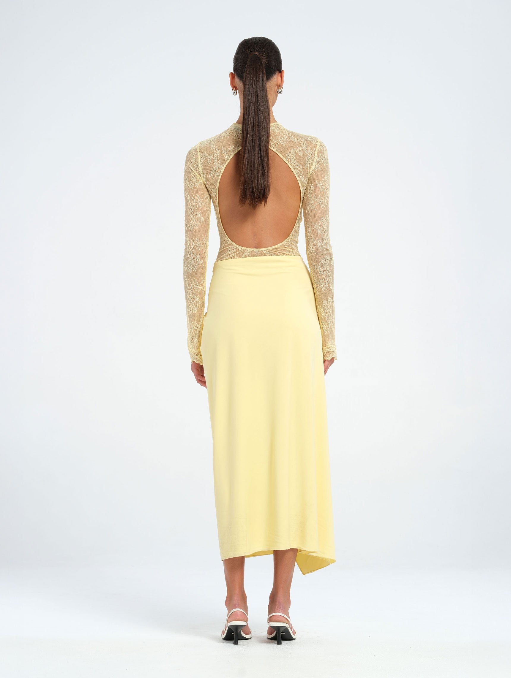 Benuti Solid Dress Light Yellow
