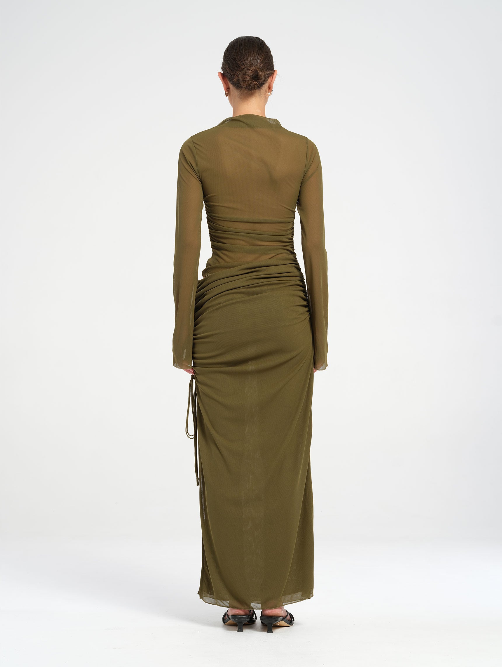 BENNI (wine/burgundy) Mable long sleeve midi