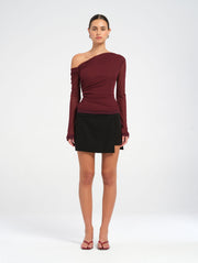 Purple Mesh Long Sleeve Top 