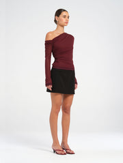 Purple Mesh Long Sleeve Top 