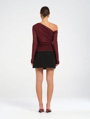 Purple Mesh Long Sleeve Top 