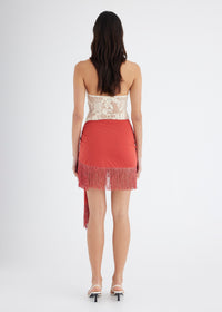 Carolina Fringe Mini Skirt