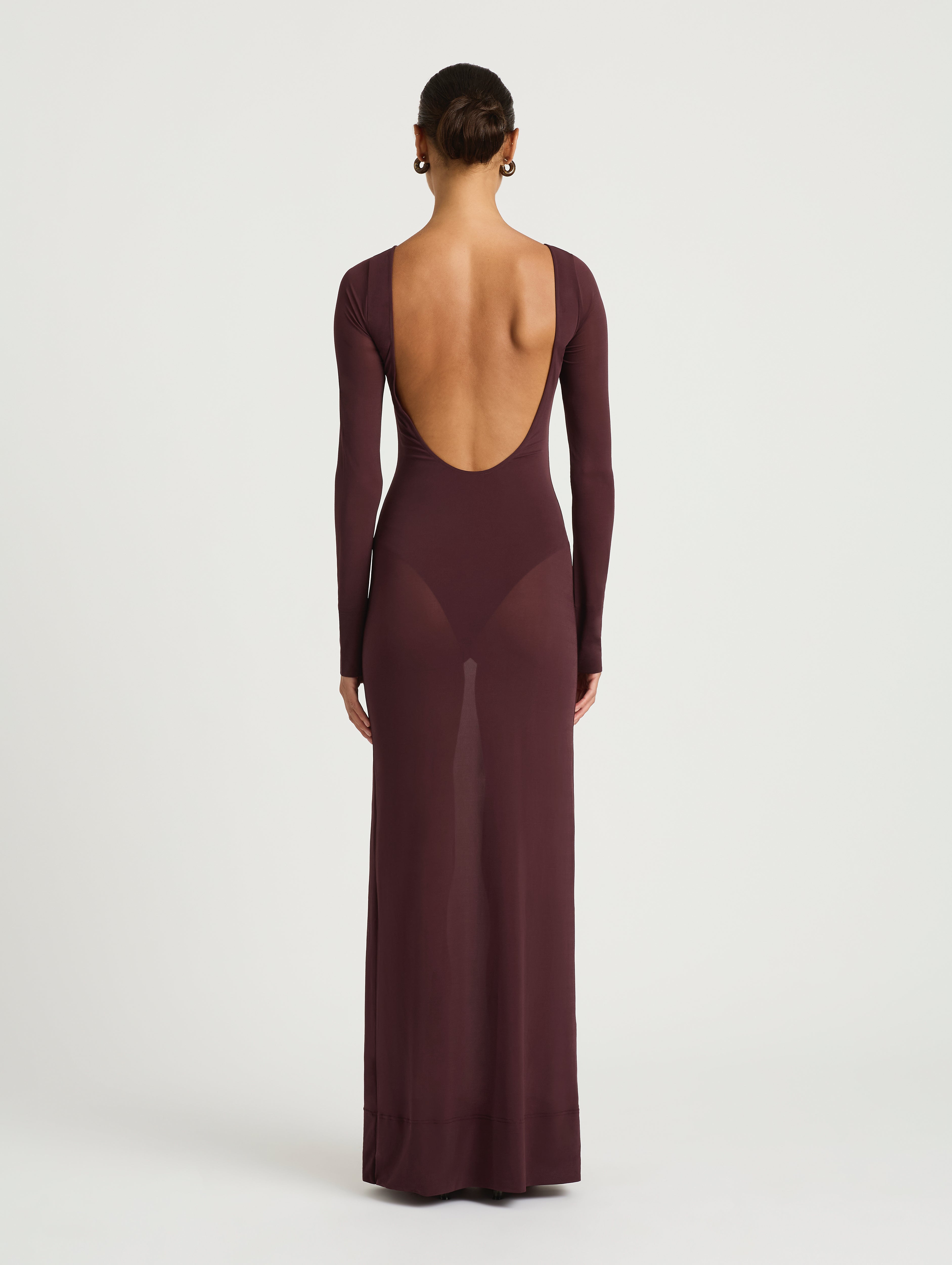 benni brown dress Benni Gina Maxi Dress Chocolate – The Dressing Room Hire main image 1